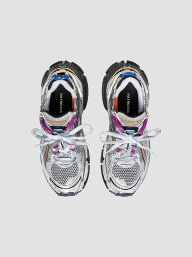 Balenciaga Women's Runner Sneakers - Grey Multi - Size 12 | Thumbnail 6