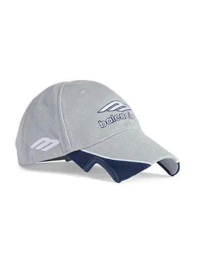 Balenciaga Men's 3B Football Cap - Light Grey Blue - Size Medium | Thumbnail 2 Balenciaga Men's 3B Football Cap - Light Grey Blue - Size Medium | Thumbnail 2