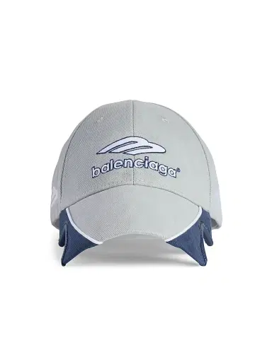 Balenciaga Men's 3B Football Cap - Light Grey Blue - Size Medium | Thumbnail 1 Balenciaga Men's 3B Football Cap - Light Grey Blue - Size Medium | Thumbnail 1