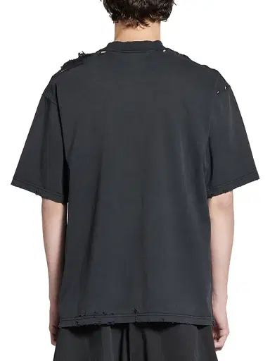 Balenciaga Men's Paris Liberty Medium Fit T-Shirt - Black | Thumbnail 4 Balenciaga Men's Paris Liberty Medium Fit T-Shirt - Black | Thumbnail 4