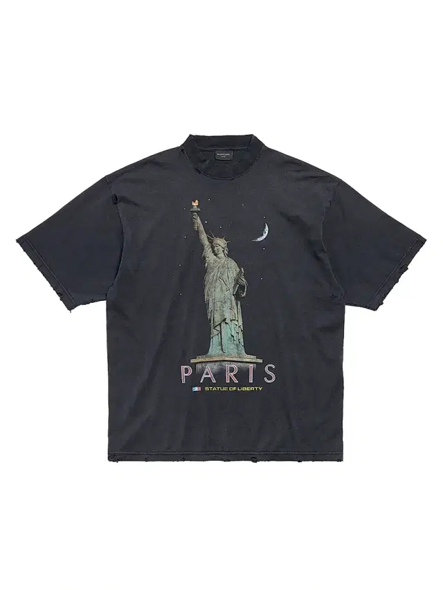 Balenciaga Men's Paris Liberty Medium Fit T-Shirt - Black