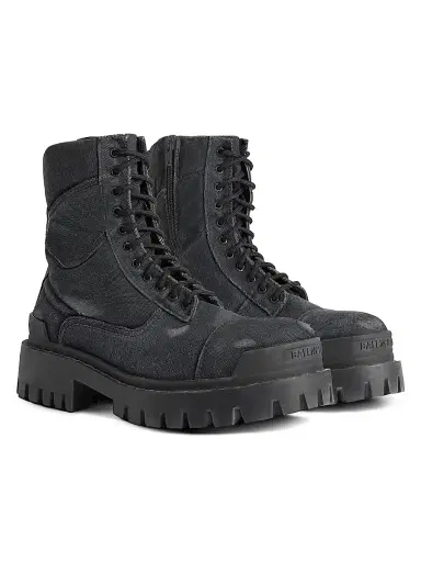 Balenciaga Men's Combat Strike Boots - Black - Size 13 | Thumbnail 2