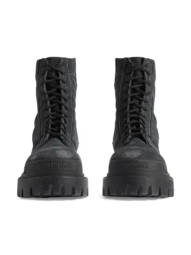 Balenciaga Men's Combat Strike Boots - Black - Size 13 | Thumbnail 4