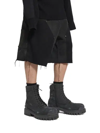 Balenciaga Men's Combat Strike Boots - Black - Size 13 | Thumbnail 7