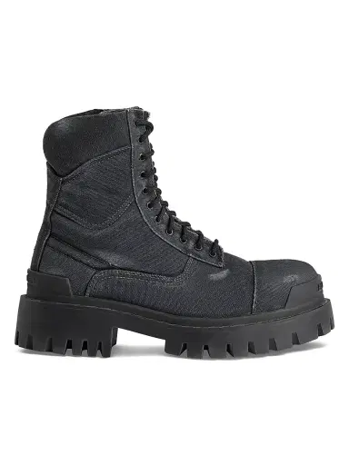Balenciaga Men's Combat Strike Boots - Black - Size 13 | Thumbnail 1