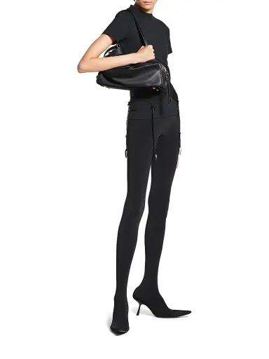 Balenciaga Women's Carrie Small Bowling Bag - Black | Thumbnail 2