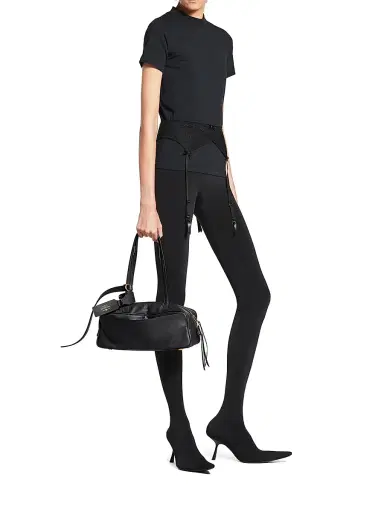 Balenciaga Women's Carrie Small Bowling Bag - Black | Thumbnail 7