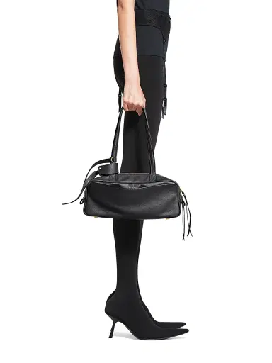 Balenciaga Women's Carrie Small Bowling Bag - Black | Thumbnail 8