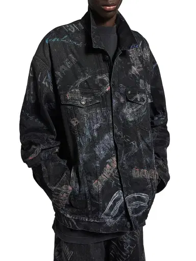 Balenciaga Men's Oversized Jacket - Black Fade Out - Size XL | Thumbnail 3 Balenciaga Men's Oversized Jacket - Black Fade Out - Size XL | Thumbnail 3