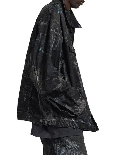 Balenciaga Men's Oversized Jacket - Black Fade Out - Size XL | Thumbnail 5 Balenciaga Men's Oversized Jacket - Black Fade Out - Size XL | Thumbnail 5