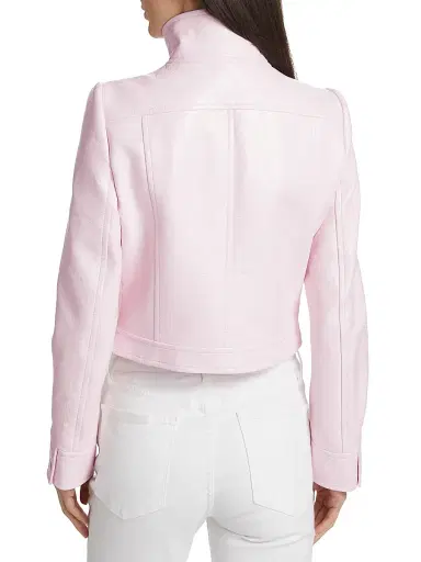 Courrèges Women's Reedition Vinyl Jacket - Pale Pink | Thumbnail 5 Courrèges Women's Reedition Vinyl Jacket - Pale Pink | Thumbnail 5