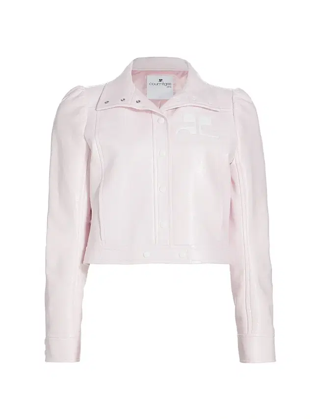 Courreges Women's Reedition Vinyl Jacket - Pale Pink