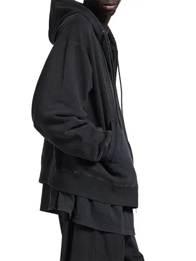 Balenciaga Men's Masking Tape Oversized Zip-Up Hoodie - Faded Black - Size XXL | Thumbnail 5 Balenciaga Men's Masking Tape Oversized Zip-Up Hoodie - Faded Black - Size XXL | Thumbnail 5