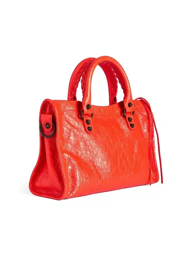 Balenciaga Women's Le City Small Top Handle Bag - Pop Orange | Thumbnail 3