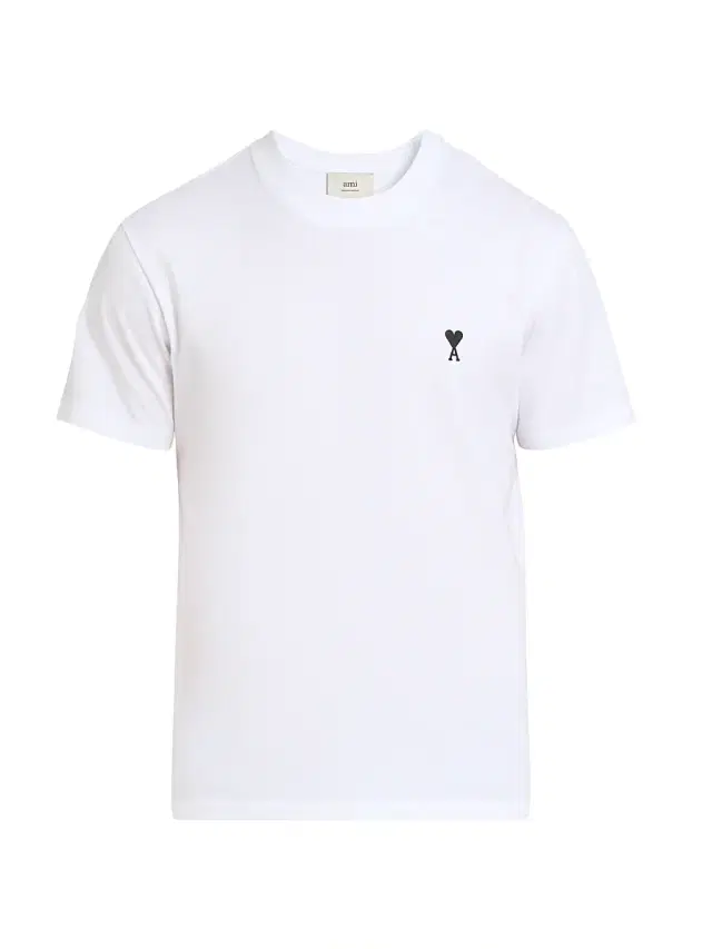 Men's Contrasted Ami de Coeur Cotton T-Shirt - White