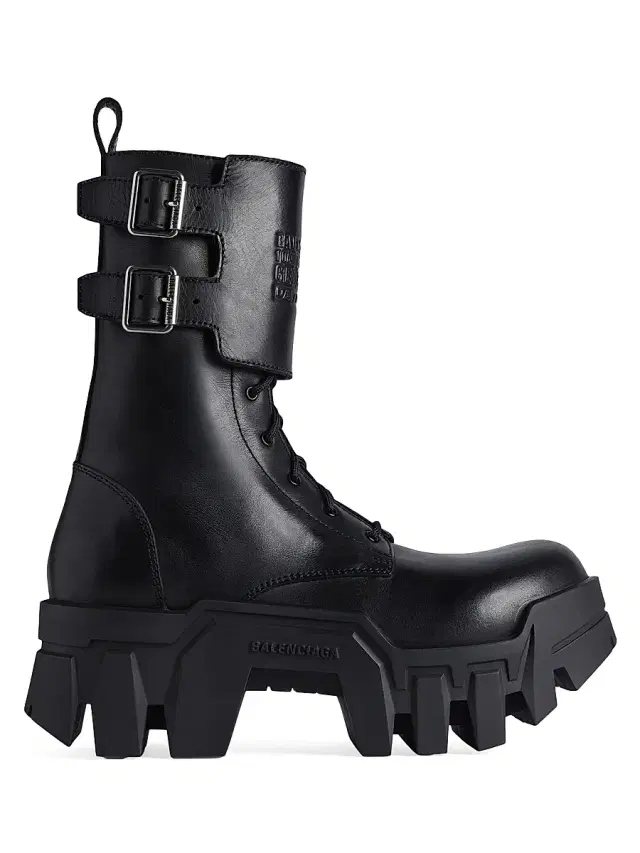 Balenciaga Women's Bulldozer Combat Lace-Up Boots - Black