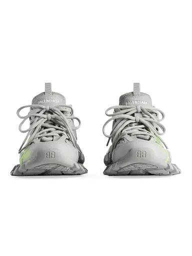 Balenciaga Men's Track Signature Sneakers - Grey Neon Yellow - Size 14 | Thumbnail 4 Balenciaga Men's Track Signature Sneakers - Grey Neon Yellow - Size 14 | Thumbnail 4