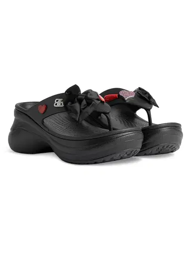 Balenciaga Women's Crocs Thong Jibbitz - Black | Thumbnail 2