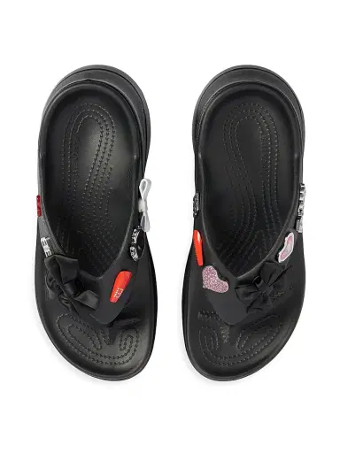 Balenciaga Women's Crocs Thong Jibbitz - Black | Thumbnail 5