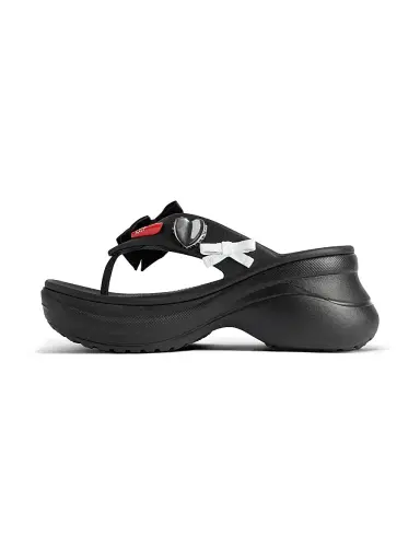 Balenciaga Women's Crocs Thong Jibbitz - Black | Thumbnail 7