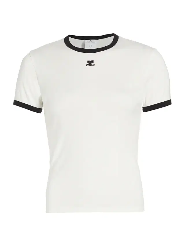 Women's Reedition Contrast Cotton Tee - Heritage White Black