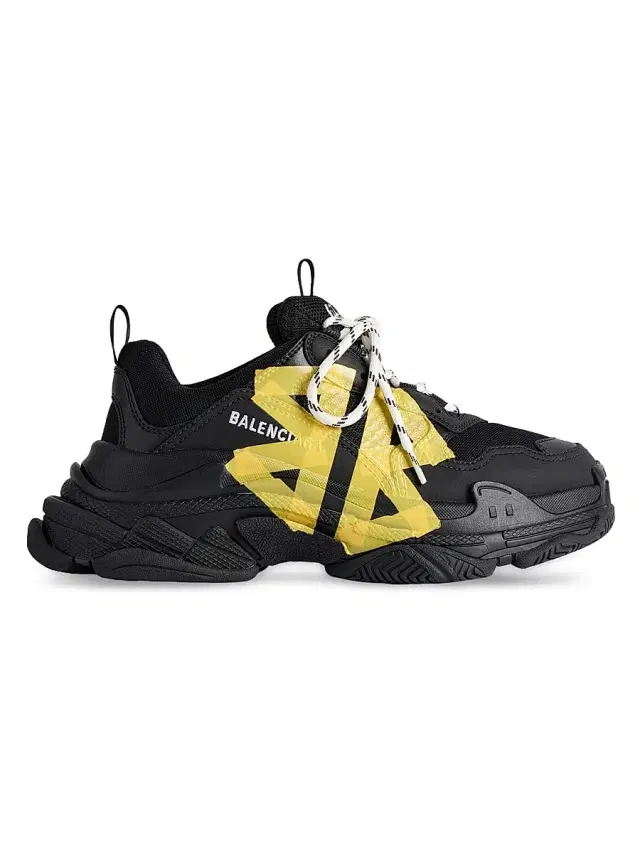 Balenciaga Women's Triple S Tape Type Sneakers - Black