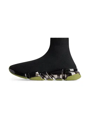 Balenciaga Men's Speed 2.0 Full Clear Sole Knit Sneakers - Black Khaki - Size 12 | Thumbnail 5 Balenciaga Men's Speed 2.0 Full Clear Sole Knit Sneakers - Black Khaki - Size 12 | Thumbnail 5