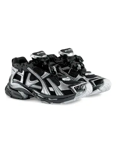 Balenciaga Women's Runner Sneakers - Black Silver - Size 5 | Thumbnail 2