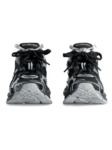 Balenciaga Women's Runner Sneakers - Black Silver - Size 5 | Thumbnail 4