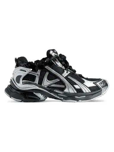Balenciaga Women's Runner Sneakers - Black Silver - Size 5 | Thumbnail 1