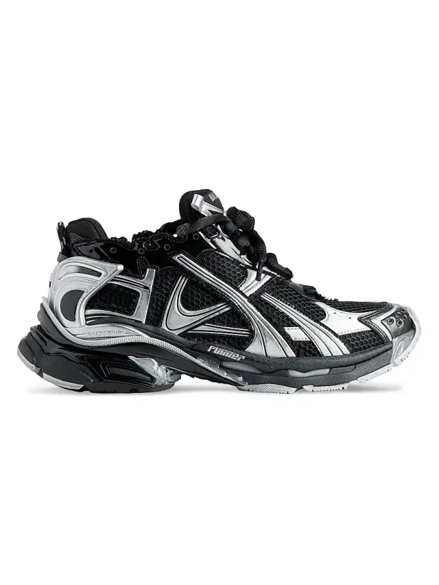 Balenciaga Women's Runner Sneakers - Black Silver