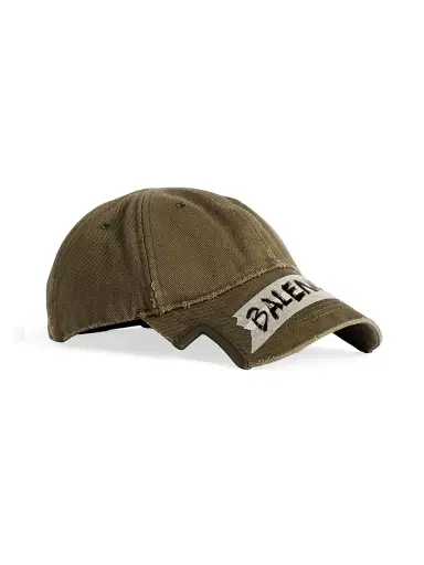 Balenciaga Men's Masking Tape Cap - Khaki - Size Small | Thumbnail 2