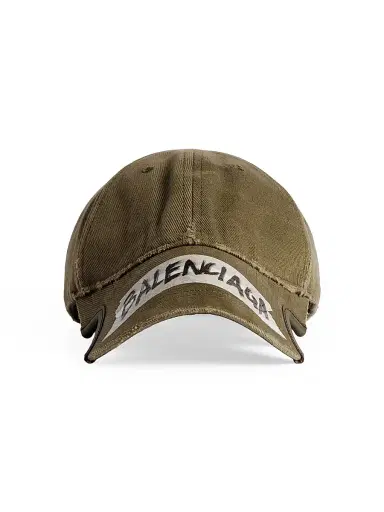 Balenciaga Men's Masking Tape Cap - Khaki - Size Small | Thumbnail 1