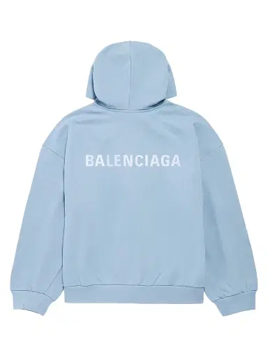 Balenciaga Men's Zip-Up Regular Fit Hoodie - Light Blue White - Size XL | Thumbnail 2