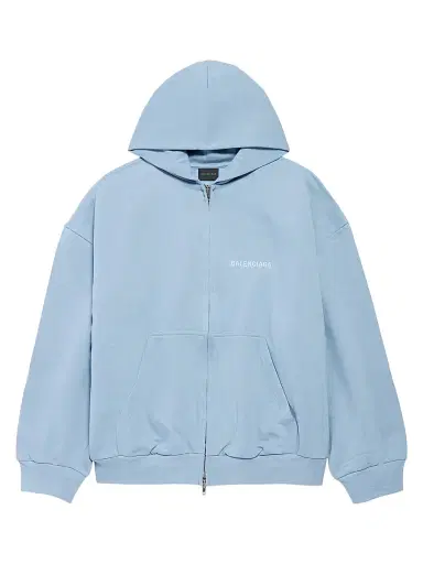 Balenciaga Men's Zip-Up Regular Fit Hoodie - Light Blue White - Size XL | Thumbnail 1