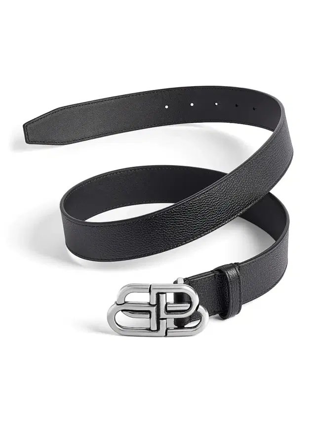 Balenciaga Men's BB Large Belt - Black