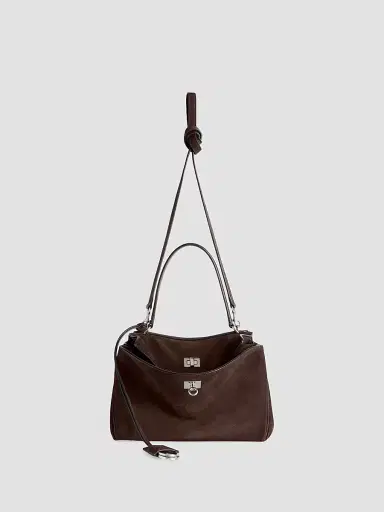 Balenciaga Women's Rodeo Handbag Small Top Handle Bag - Espresso | Thumbnail 5