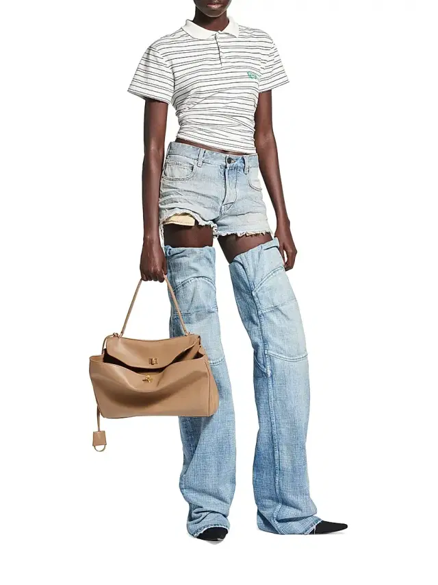Balenciaga Women's Rodeo  Handbag - Latte
