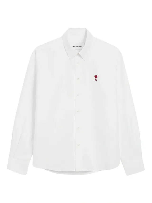 Men's Embroidered Logo Cotton Button-Down Shirt - Natural White