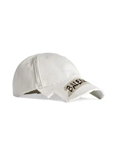 Balenciaga Men's Masking Tape Cap - Dirty White - Size Medium | Thumbnail 2 Balenciaga Men's Masking Tape Cap - Dirty White - Size Medium | Thumbnail 2