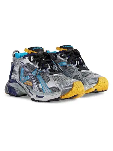 Balenciaga Men's Runner Gradient Sneakers - Grey Blue - Size 8 | Thumbnail 2 Balenciaga Men's Runner Gradient Sneakers - Grey Blue - Size 8 | Thumbnail 2