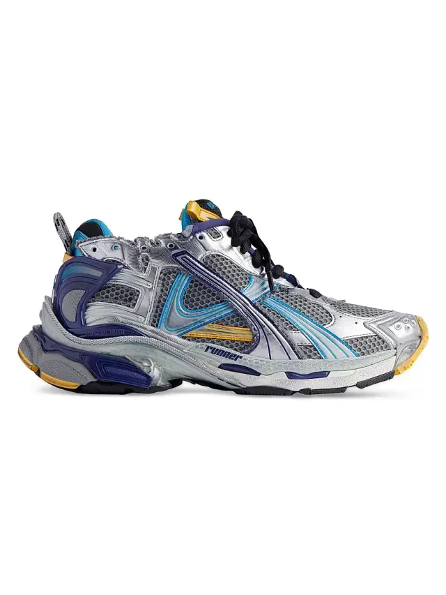 Men's Runner Gradient Sneakers - Grey Blue