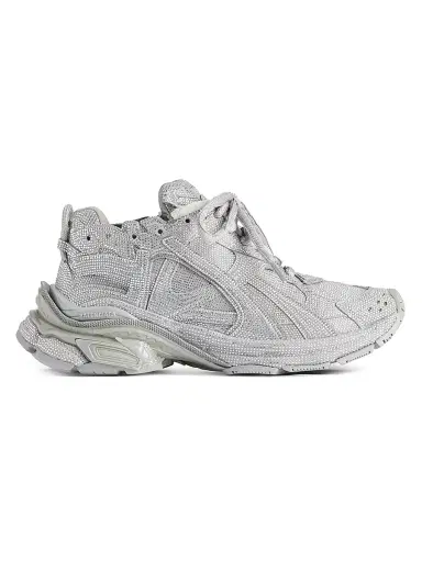 Balenciaga Men's Runner Sneakers with Rhinestones - White - Size 13 | Thumbnail 1 Balenciaga Men's Runner Sneakers with Rhinestones - White - Size 13 | Thumbnail 1