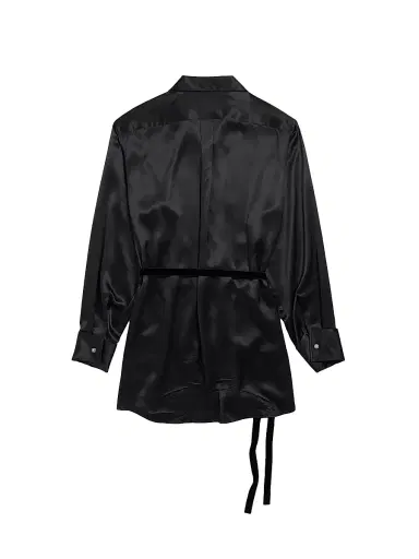 Balenciaga Women's Wrap Dress - Black | Thumbnail 2