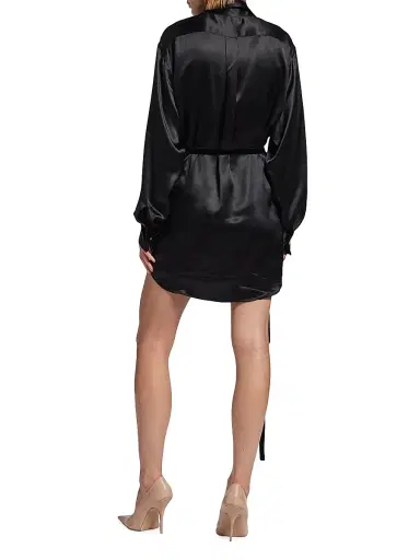 Balenciaga Women's Wrap Dress - Black | Thumbnail 5