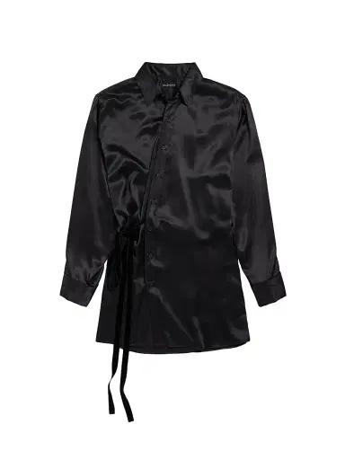 Balenciaga Women's Wrap Dress - Black | Thumbnail 1