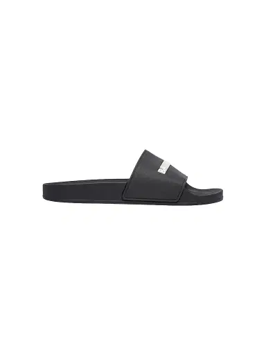 Balenciaga Women's Pool Slide Sandals - Black White - Size 12 | Thumbnail 1