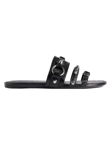 Balenciaga Women's City Mule Flats - Black | Thumbnail 1 Balenciaga Women's City Mule Flats - Black | Thumbnail 1