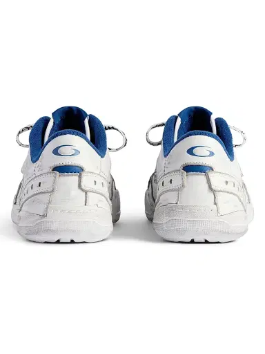 Balenciaga Men's Hamptons Worn-Out Sneakers - White Dark Blue - Size 7 | Thumbnail 2 Balenciaga Men's Hamptons Worn-Out Sneakers - White Dark Blue - Size 7 | Thumbnail 2
