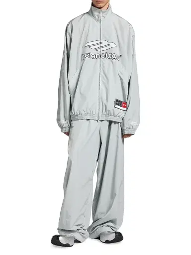 Balenciaga Men's 3B Football Tracksuit Jacket - New Grey - Size Large | Thumbnail 7